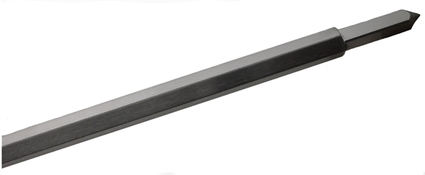 OneGrill 55" x 1/2" Hexagon Stainless Steel Grill Rotisserie Spit Rod With 5/16" Square Drive