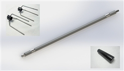 OneGrill 3/4" Hex Spit Set 72" Long with 3 Prong Forks - Steel